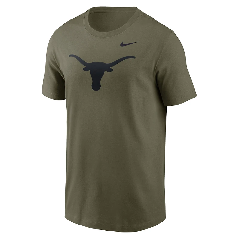 T-shirt Nike Dri-FIT pour homme avec logo Primetime des Texas Longhorns, olive