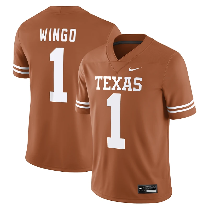 Maillot de football américain Nike Ryan Wingo Texas Orange Longhorns pour homme
