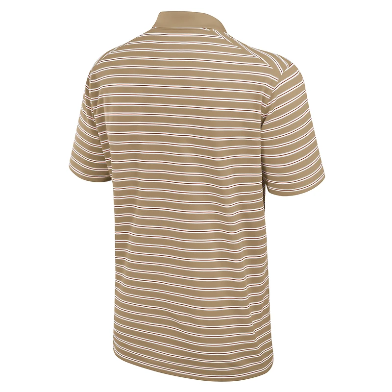Men's Nike Tan Texas Longhorns Athletic Prep Striped Dri-FIT Polo