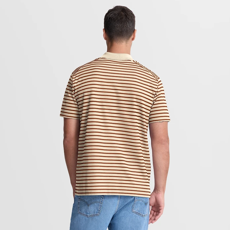 Polo Nike Tan Texas Longhorns à rayures avec logo principal Dri-FIT pour homme