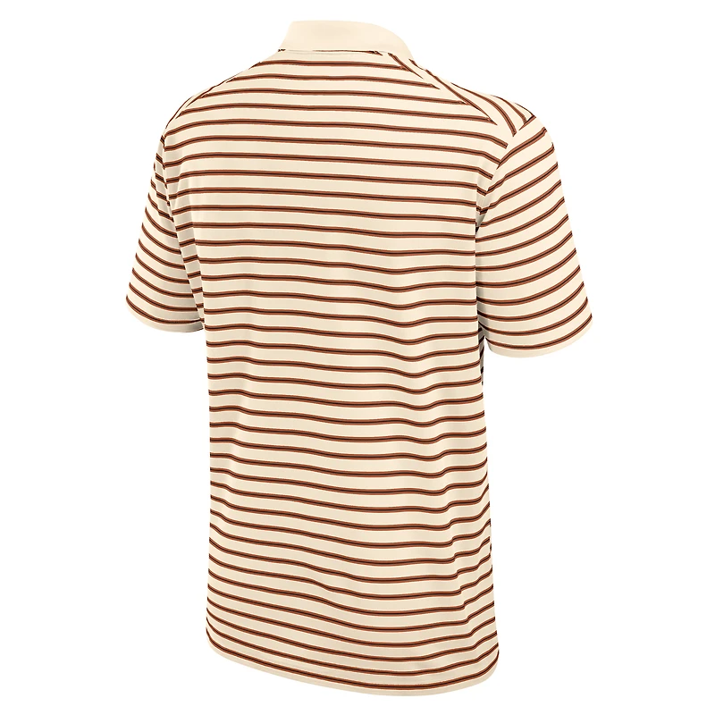 Polo Nike Tan Texas Longhorns à rayures avec logo principal Dri-FIT pour homme