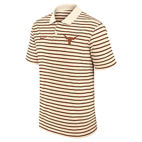Polo Nike Tan Texas Longhorns à rayures avec logo principal Dri-FIT pour homme
