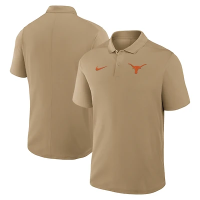 Men's Nike Tan Texas Longhorns Primetime Victory Primary Logo Performance Polo