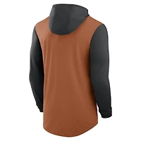 T-shirt à capuche manches longues Nike Texas Longhorns Campus Legacy Tri-Blend pour homme, orange/noir