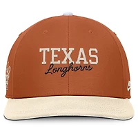 Casquette Nike Texas Longhorns Pro Legacy Snapback Orange/Crème pour homme