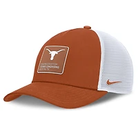 Men's Nike  Texas Orange/White Texas Longhorns 2025 On-Field Rise Engineered Trucker Adjustable Hat