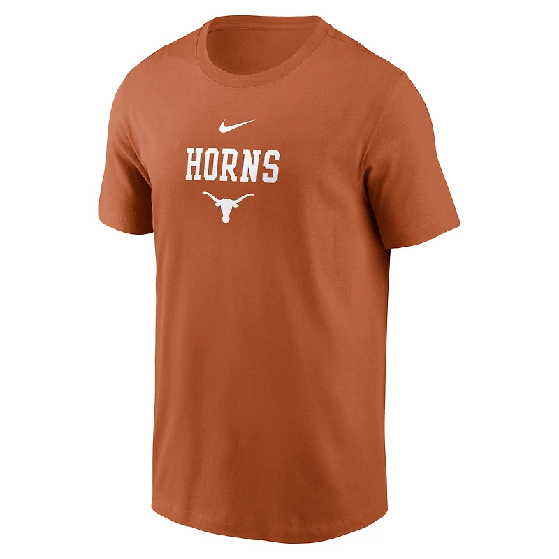 Men's Nike Texas Orange Longhorns 2-Hit Stacked T-Shirt