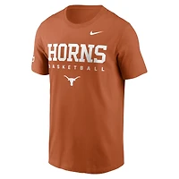 T-shirt Nike Texas Orange Longhorns 2025 Courtside Basketball Legend Dri-FIT pour homme