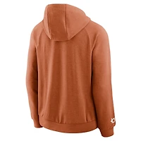 Sweat à capuche Nike Texas Orange Longhorns 2025 Courtside Basketball Practice Raglan Dri-FIT pour homme