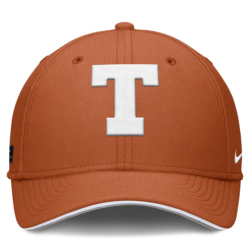 V110793 Texas NCAA FB Nike 2025 Dugout Entraîneurs Dri-Fit Rise Swoosh Flex HATMENFLX NC03-81F-TXE-190 #19