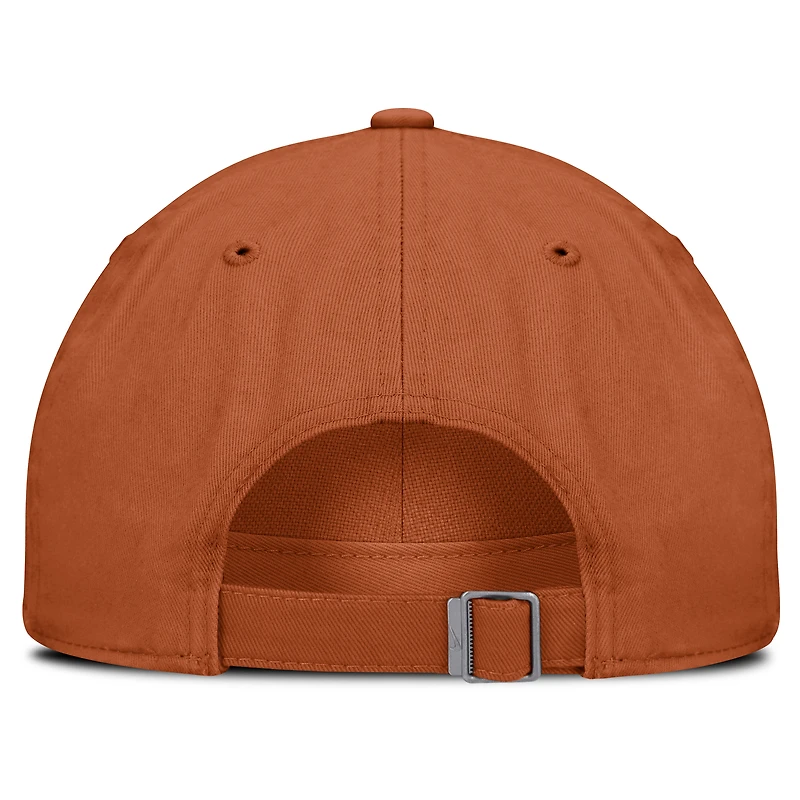 Casquette ajustable Nike Texas Orange Texas Longhorns 2025 On-Field Club pour homme