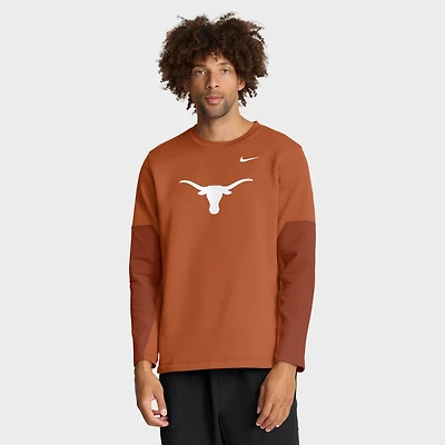 Men's Nike Texas Orange Longhorns 2025 Sideline Coach Therma-FIT Long Sleeve T-Shirt