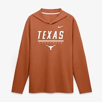 Haut à capuche léger manches longues Nike Texas Orange Longhorns 2026 Sideline pour homme