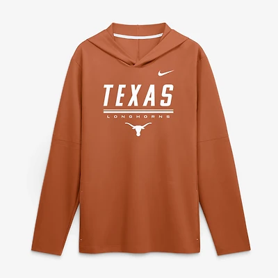 Men's Nike Texas Longhorns 2026 Sideline Lightweight Long Sleeve Hooded Dri-FIT Top