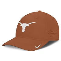 Men's Nike  Texas Orange Longhorns 2026 Sideline Practice AeroBill Swooshflex Dri-FIT Hat