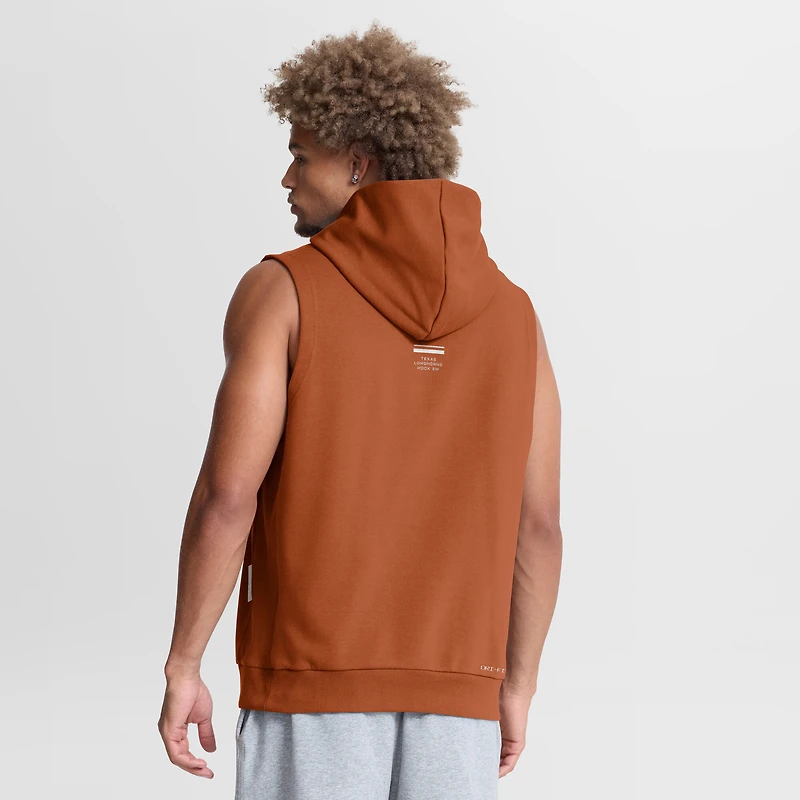 Men's Nike  Texas Orange Longhorns 2026 Sideline Sleeveless Dri-FIT Hoodie