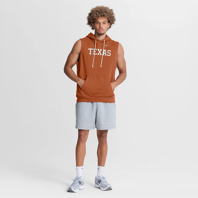 Men's Nike  Texas Orange Longhorns 2026 Sideline Sleeveless Dri-FIT Hoodie