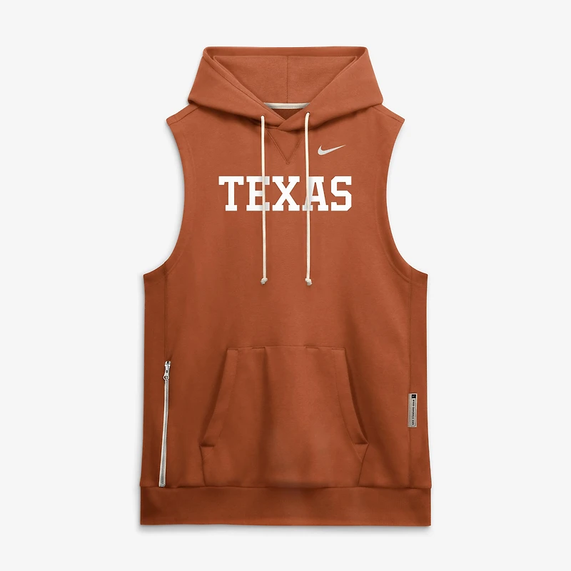 Men's Nike  Texas Orange Longhorns 2026 Sideline Sleeveless Dri-FIT Hoodie