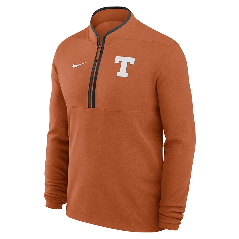 Men's Nike Texas Orange Longhorns Baseball Logo Lightweight Victory Dri-FIT Half-Zip Pullover