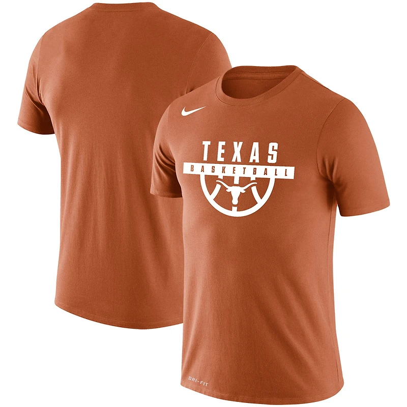 Men's Nike Texas Orange Longhorns Basketball Drop Legend Performance T-Shirt