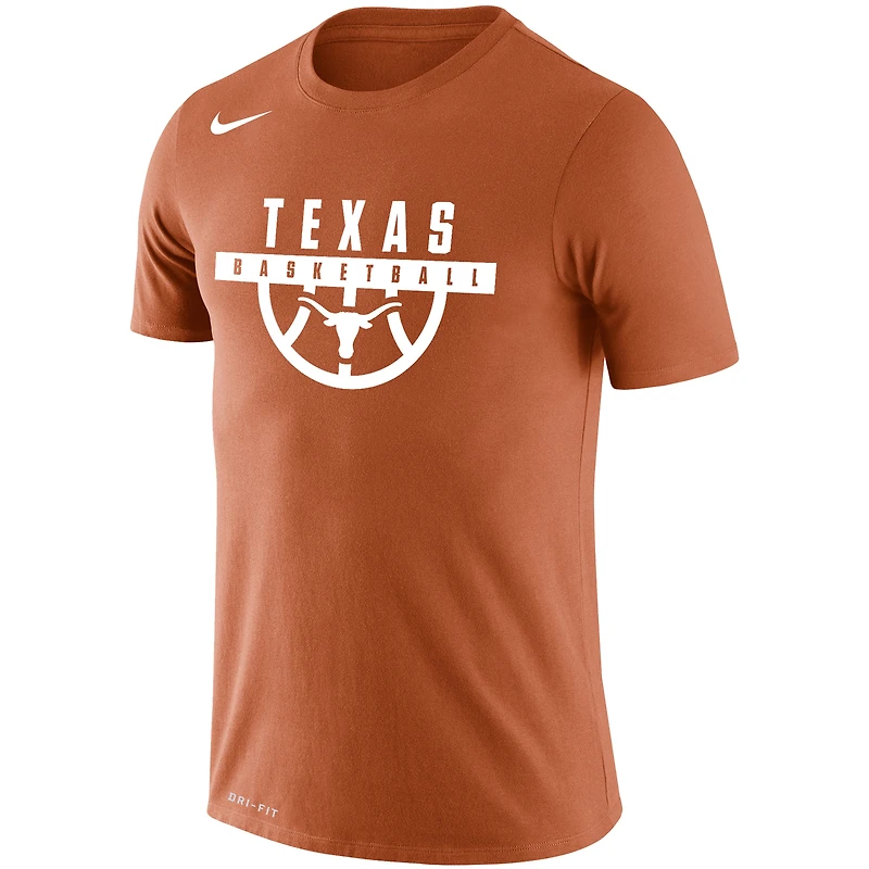 Men's Nike Texas Orange Longhorns Basketball Drop Legend Performance T-Shirt