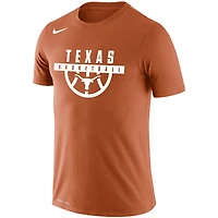 Men's Nike Texas Orange Longhorns Basketball Drop Legend Performance T-Shirt