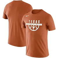 Men's Nike Texas Orange Longhorns Basketball Drop Legend Performance T-Shirt