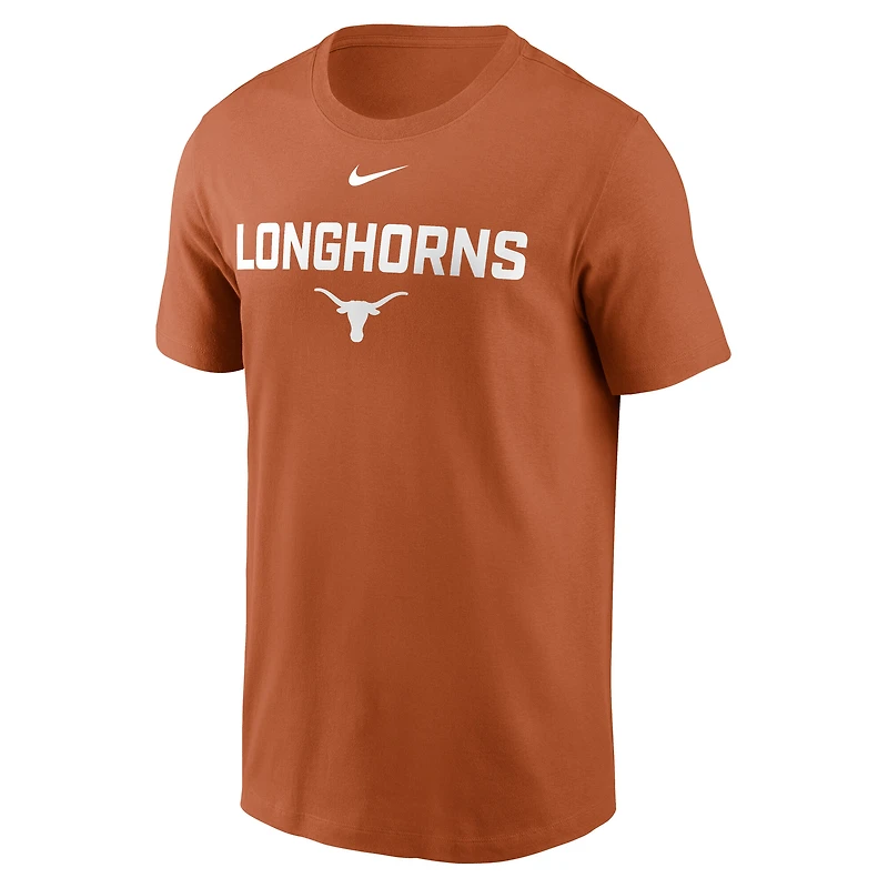 T-shirt Nike Texas Orange Longhorns Campus 2-Hit pour homme