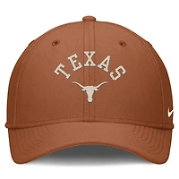 Casquette Nike Texas Orange Longhorns Campus Prep pour homme, modèle Chained & Arched Swooshflex Flex