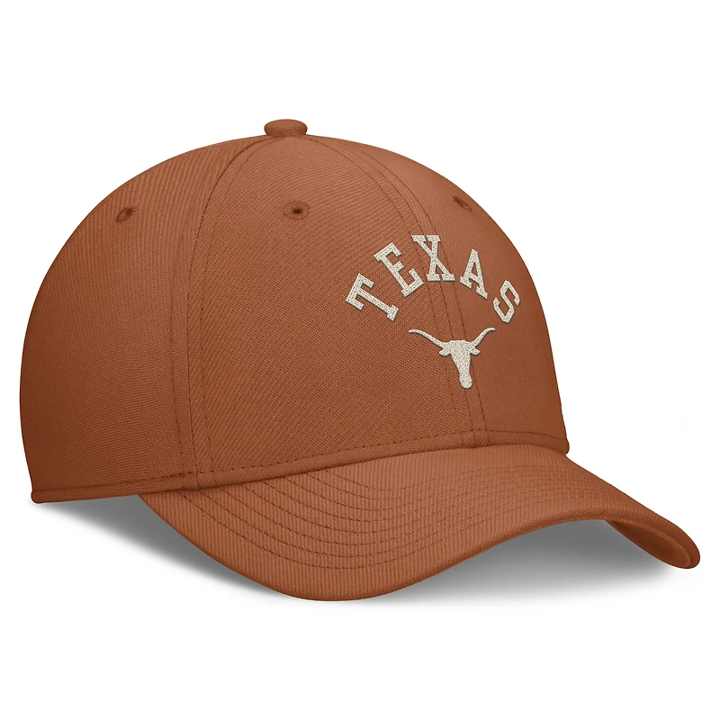 Men's Nike  Texas Orange Longhorns Campus Prep Chained & Arched Swooshflex Flex Hat