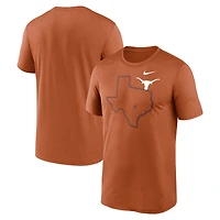 T-shirt Nike Texas Orange Longhorns Campus Shadow Legend Performance pour homme
