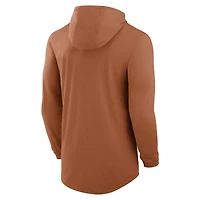 Men's Nike Texas Orange Longhorns Classic Arch Tri-Blend Dri-FIT Long Sleeve Hoodie T-Shirt