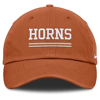 Casquette ajustable Nike Texas Orange Texas Longhorns Club Campus pour homme