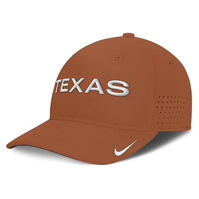 Men's Nike Texas Orange Longhorns Gameday Aerobill Swooshflex Dri-FIT Hat