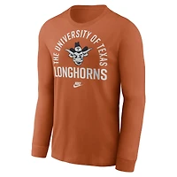 T-shirt à manches longues Nike Texas Orange Longhorns Legacy Arched Logo pour homme
