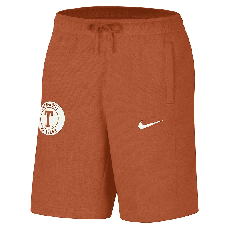 Short Nike Texas Orange Longhorns avec logo pour homme
