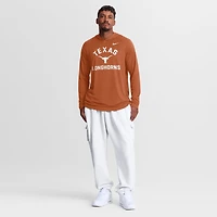 Men's Nike Texas Orange Longhorns Primetime Arch Tri-Blend Dri-FIT Long Sleeve Hooded T-Shirt