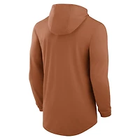 Men's Nike Texas Orange Longhorns Primetime Arch Tri-Blend Dri-FIT Long Sleeve Hooded T-Shirt