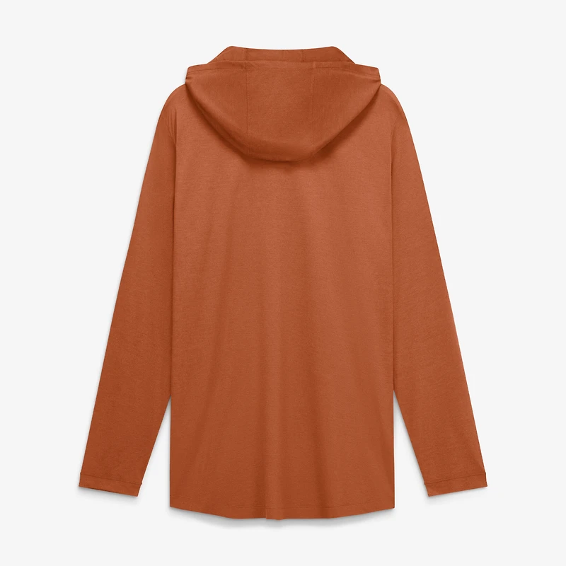 Men's Nike Texas Orange Longhorns Primetime Arch Tri-Blend Dri-FIT Long Sleeve Hooded T-Shirt
