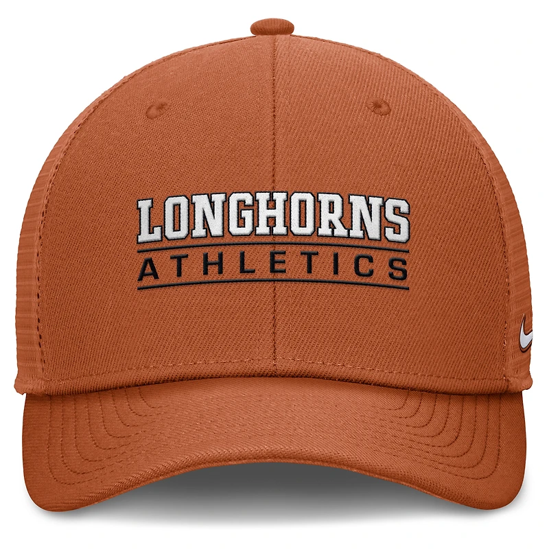 Casquette ajustable Nike Texas Orange Texas Longhorns Rise pour homme