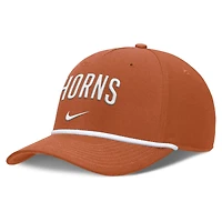 Casquette ajustable Nike Texas Orange Texas Longhorns Rise Campus pour homme