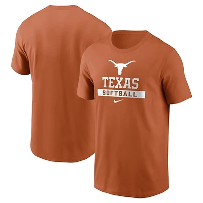 Men's Nike Texas Orange Longhorns Softball T-Shirt
