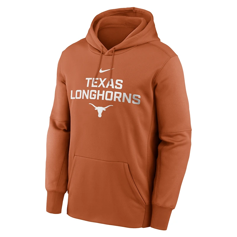 Sweat à capuche Nike Texas Orange Longhorns Team Stacked Performance pour homme