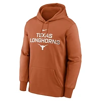 Sweat à capuche Nike Texas Orange Longhorns Team Stacked Performance pour homme