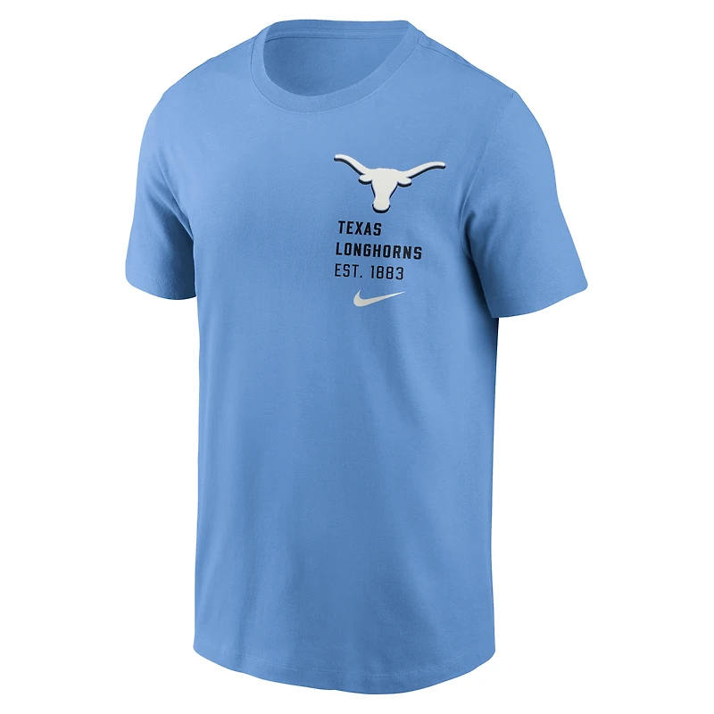Men's Nike Valor Blue Texas Longhorns Record Shattered 2-Hit T-Shirt