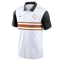 Men's Nike White/Black Texas Longhorns Athletic Prep Alt Logo Vapor Dri-FIT Polo