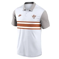 Polo Nike blanc/gris Texas Longhorns Athletic Prep Legacy Logo Vapor Dri-FIT pour homme