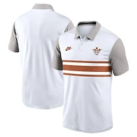 Polo Nike blanc/gris Texas Longhorns Athletic Prep Legacy Logo Vapor Dri-FIT pour homme