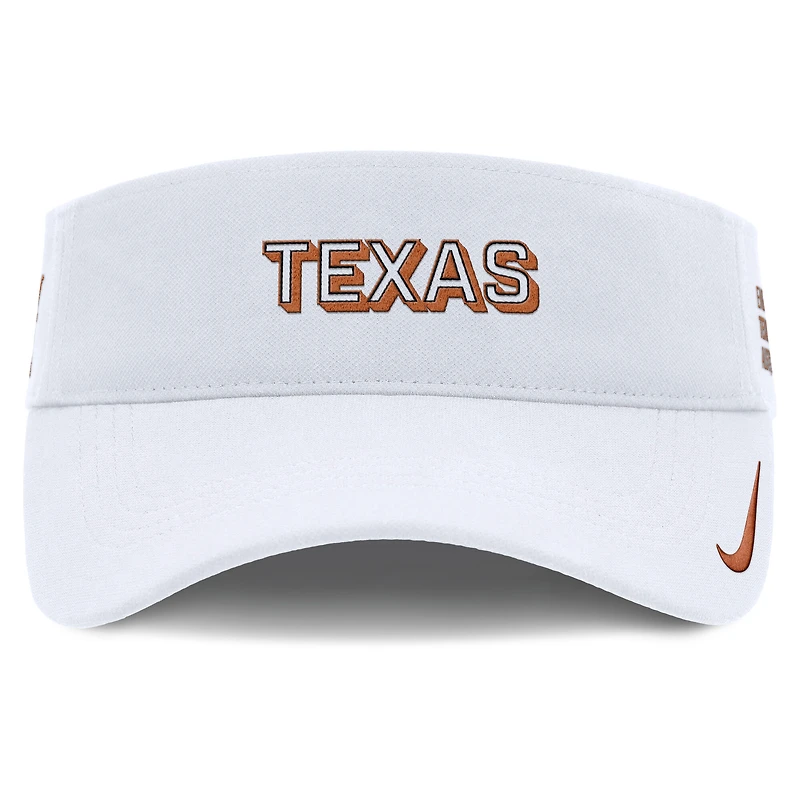 Visière ajustable Nike blanche Texas Longhorns 2025 pour homme