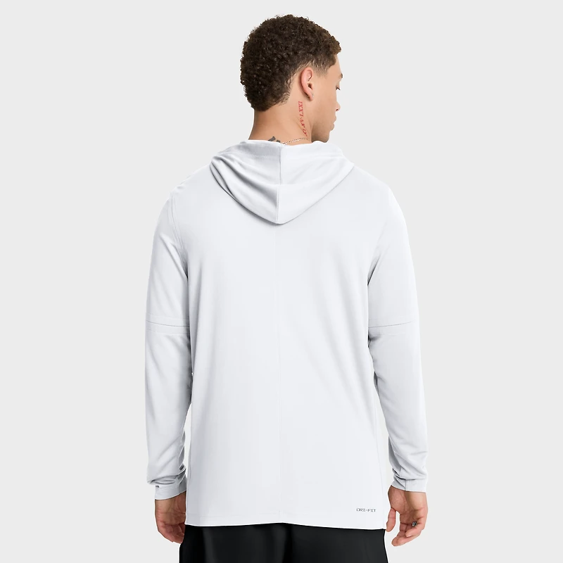 T-shirt à capuche et manches longues Nike Texas Longhorns 2025 Sideline Dri-FIT pour homme, blanc